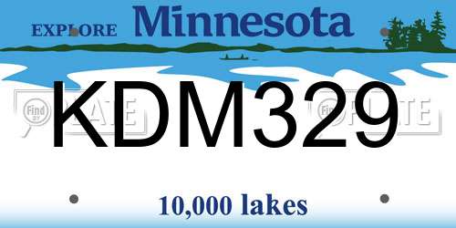 KDM329 Minnesota License Plate