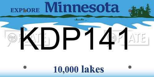 KDP141 Minnesota License Plate