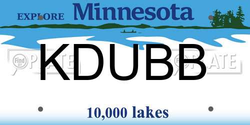 KDUBB Minnesota License Plate
