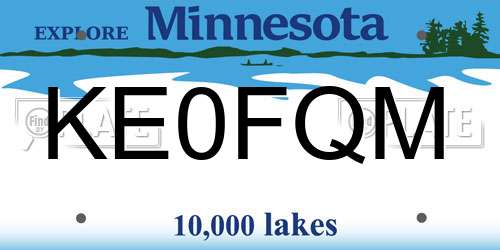 KE0FQM Minnesota License Plate