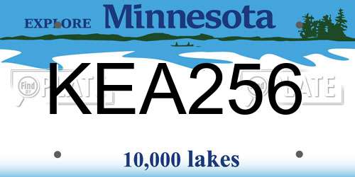 KEA256 Minnesota License Plate