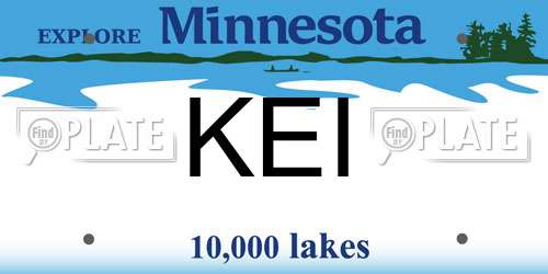 KEI Minnesota License Plate