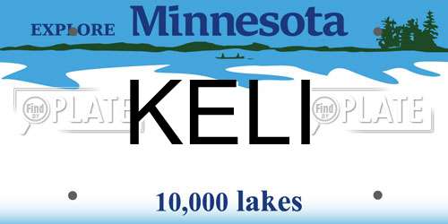 KELI Minnesota License Plate