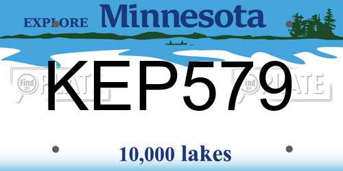 KEP579 Minnesota License Plate