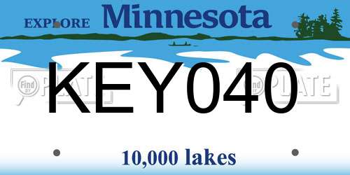 KEY040 Minnesota License Plate