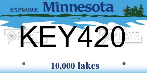 KEY420 Minnesota License Plate