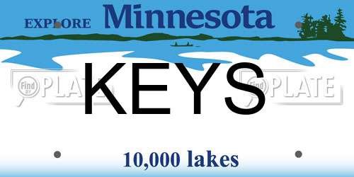 KEYS Minnesota License Plate