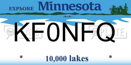 KF0NFQ Minnesota License Plate