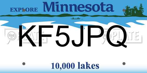 KF5JPQ Minnesota License Plate