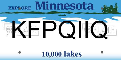 KFPQIIQ Minnesota License Plate