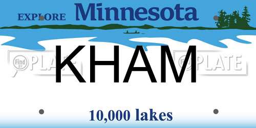 KHAM Minnesota License Plate