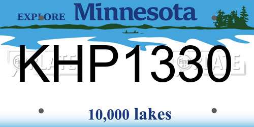 KHP1330 Minnesota License Plate