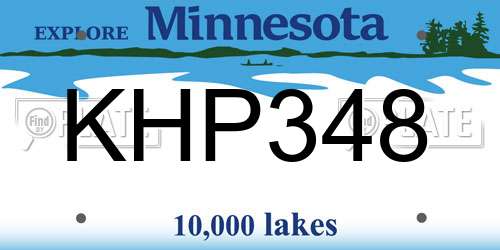 KHP348 Minnesota License Plate