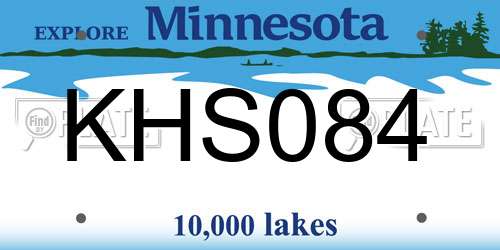 KHS084 Minnesota License Plate