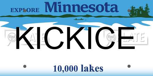 KICKICE Minnesota License Plate