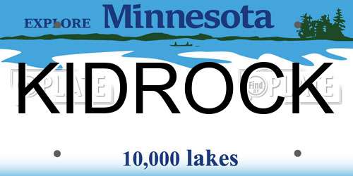 KIDROCK Minnesota License Plate