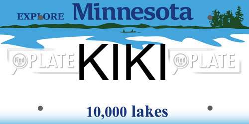 KIKI Minnesota License Plate