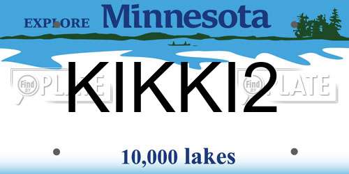KIKKI2 Minnesota License Plate