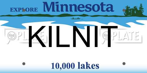 KILNIT Minnesota License Plate
