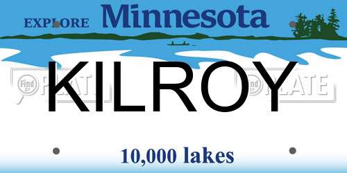 KILROY Minnesota License Plate