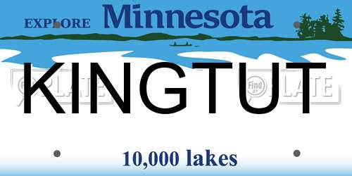 KINGTUT Minnesota License Plate