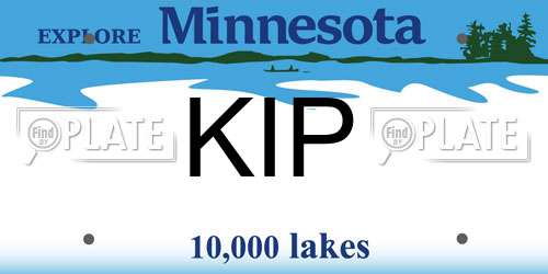 KIP Minnesota License Plate
