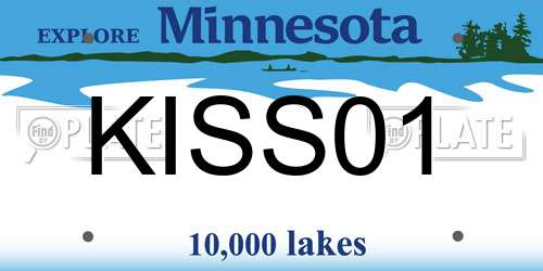 KISS01 Minnesota License Plate
