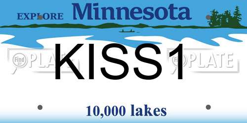 KISS1 Minnesota License Plate