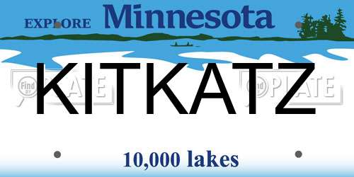 KITKATZ Minnesota License Plate