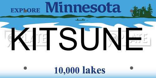 KITSUNE Minnesota License Plate