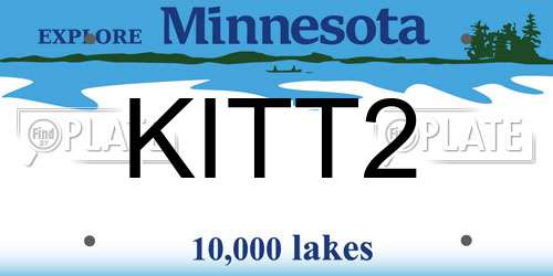 KITT2 Minnesota License Plate