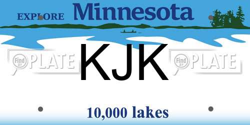 KJK Minnesota License Plate