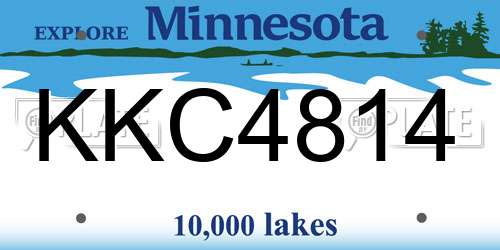 KKC4814 Minnesota License Plate