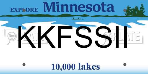KKFSSII Minnesota License Plate