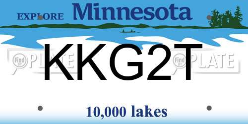 KKG2T Minnesota License Plate