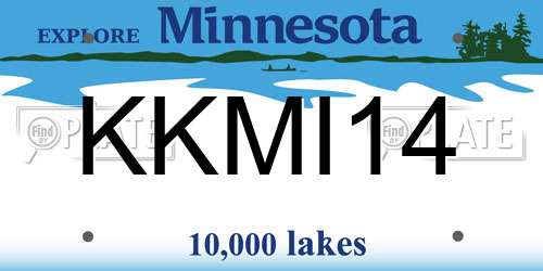 KKMI14 Minnesota License Plate