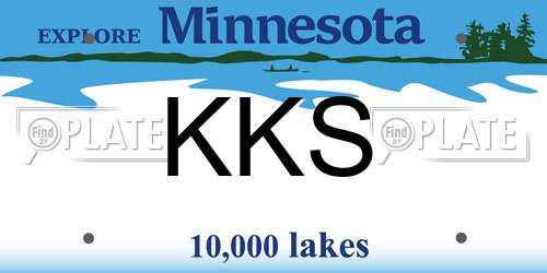 KKS Minnesota License Plate