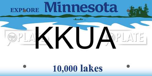 KKUA Minnesota License Plate