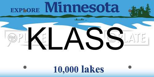 KLASS Minnesota License Plate