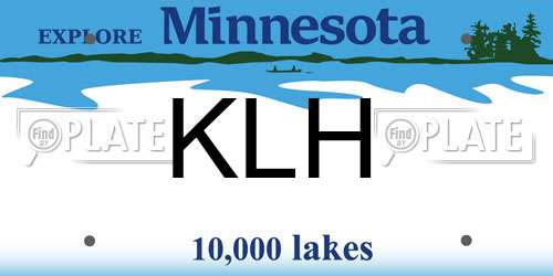 KLH Minnesota License Plate