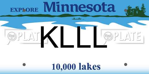 KLLL Minnesota License Plate