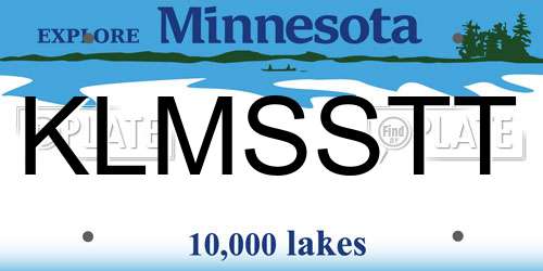 KLMSSTT Minnesota License Plate