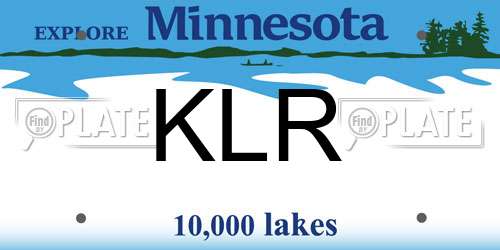 KLR Minnesota License Plate