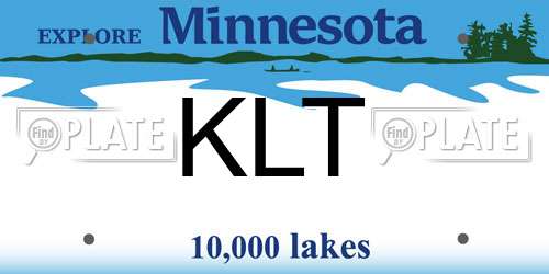 KLT Minnesota License Plate