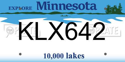 KLX642 Minnesota License Plate
