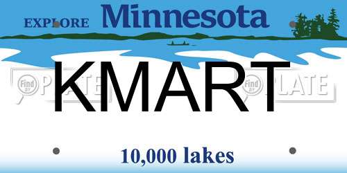 KMART Minnesota License Plate