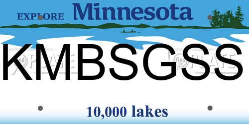 KMBSGSS Minnesota License Plate
