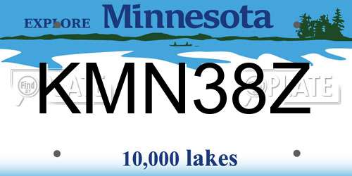 KMN38Z Minnesota License Plate