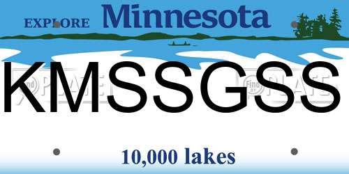 KMSSGSS Minnesota License Plate