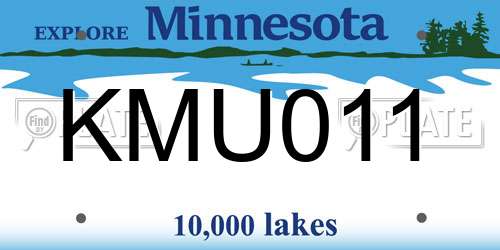 KMU011 Minnesota License Plate